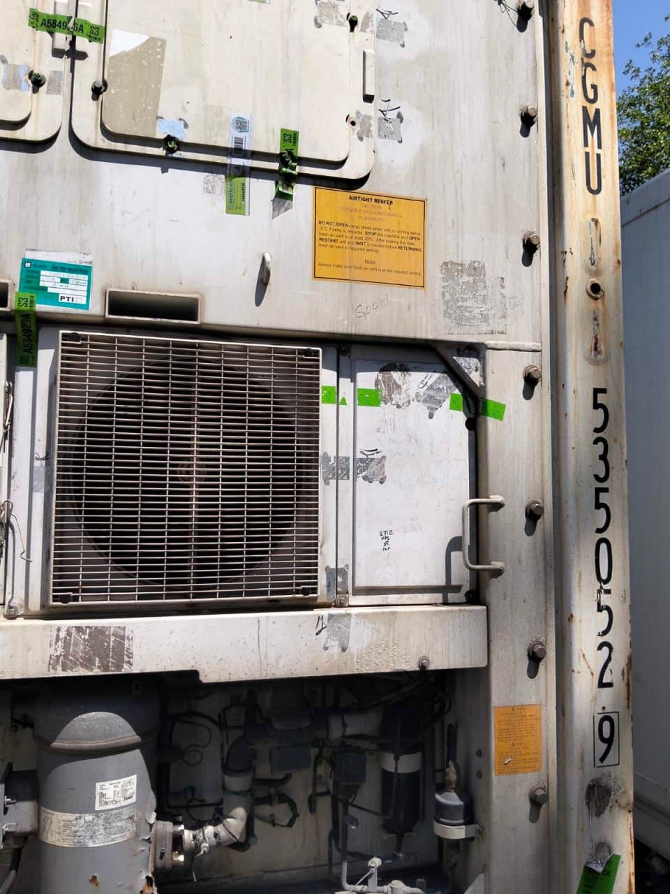 Рефконтейнер Daikin на R-134a — перед PTI-проверкой