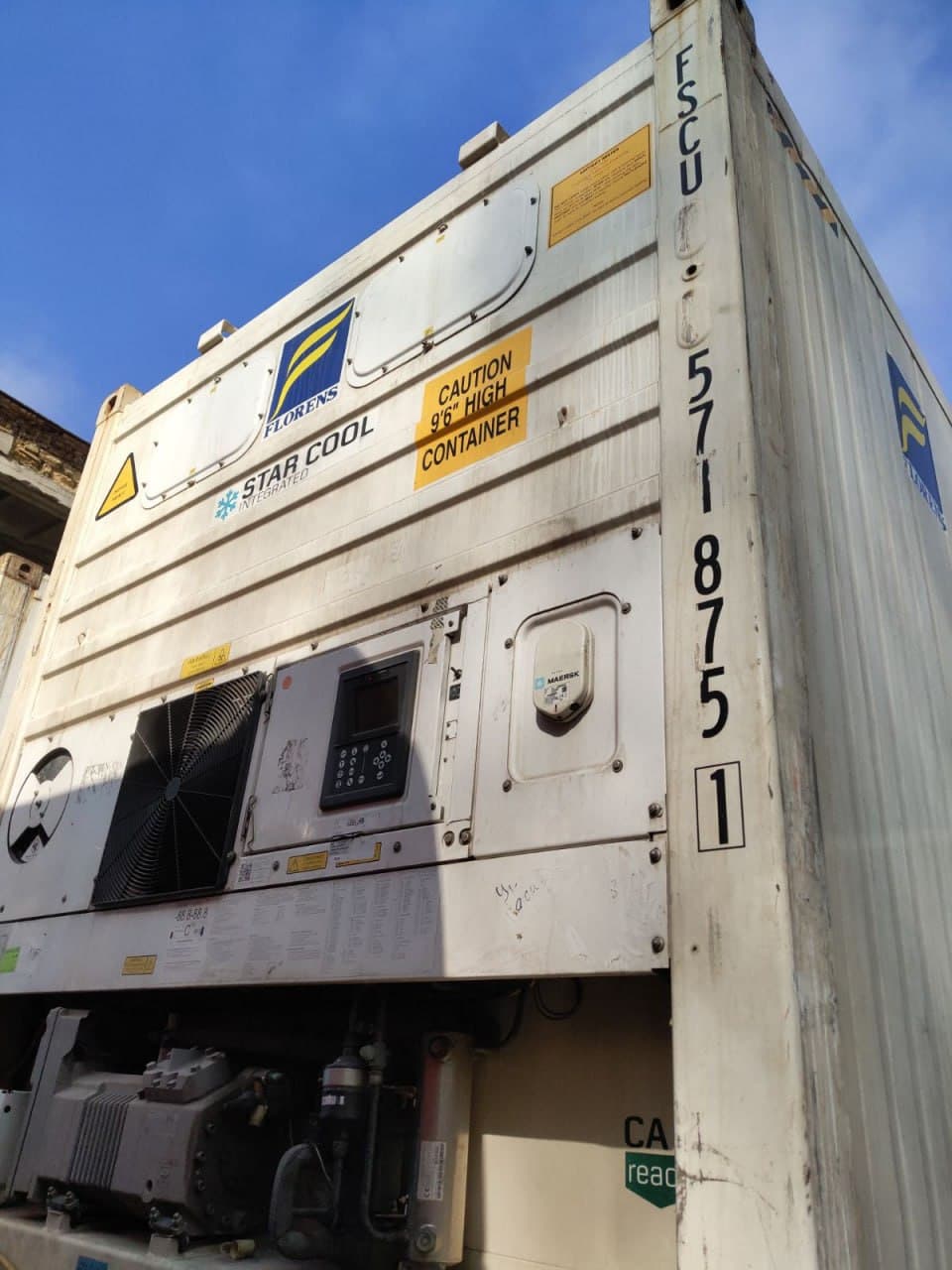 Star Cool Integrated R-134a reefer — before repair