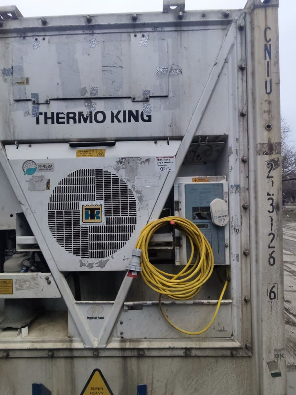 Рефустановка Thermo King на R-452A с отметкой «не рабочая» — до ремонта